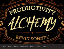Tablet Screenshot of productivityalchemy.com